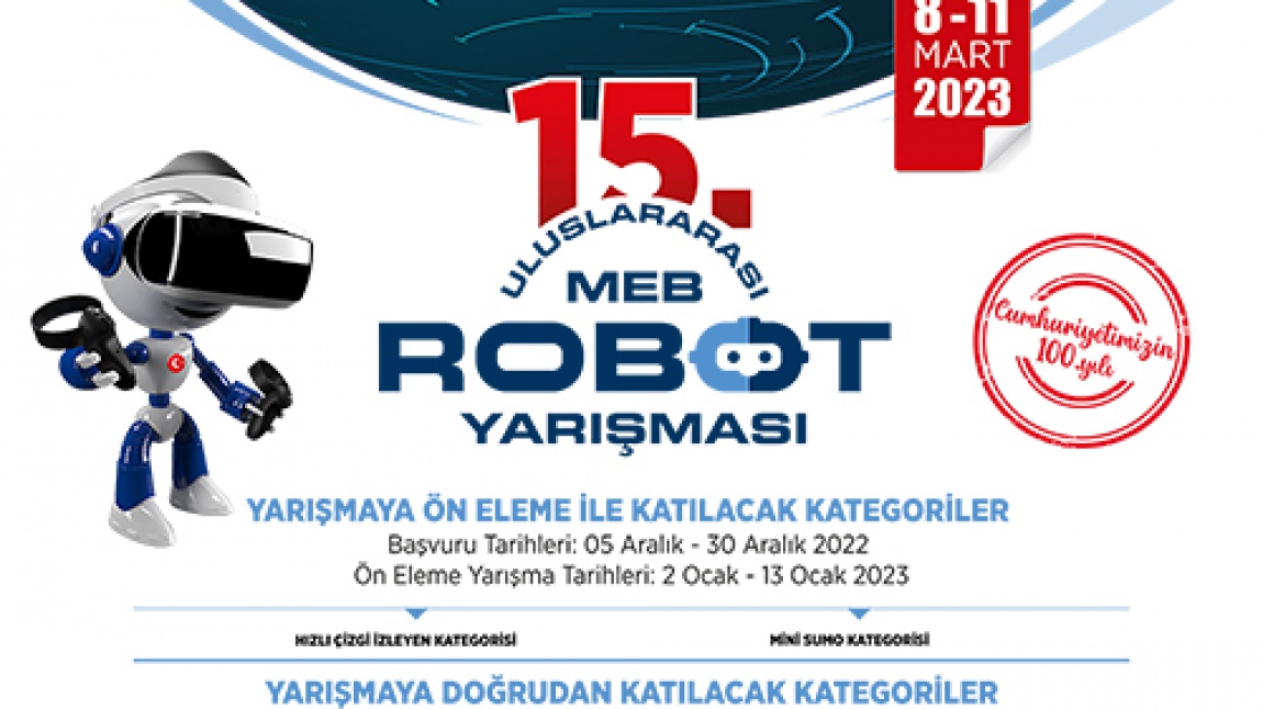 15. Uluslararası Meb Robot Yarışması Başladı!